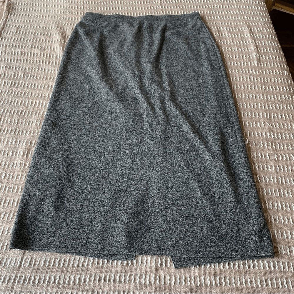 Gispa Donna Womens Wool Blend A Line Maxi Skirt Gray Made in Italy 35 Waist